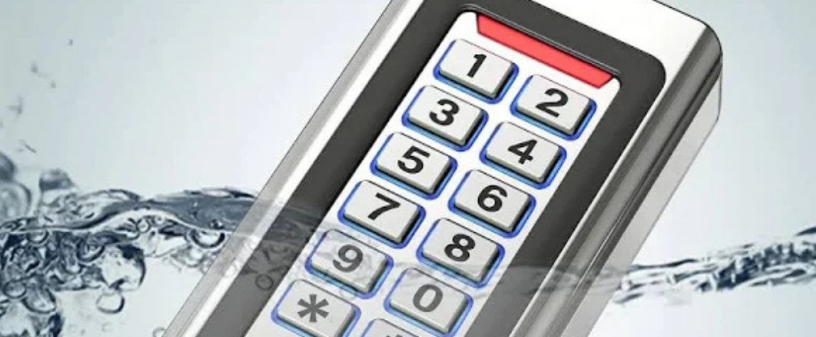 Waterproof door access control system for outdoor security.