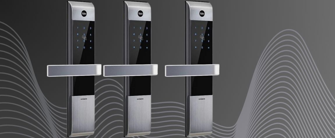 Yale smart lock with fingerprint and mobile access in UAE.
